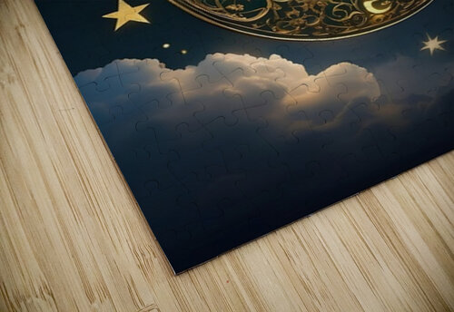 Golden Moon Pixels and Petals puzzle