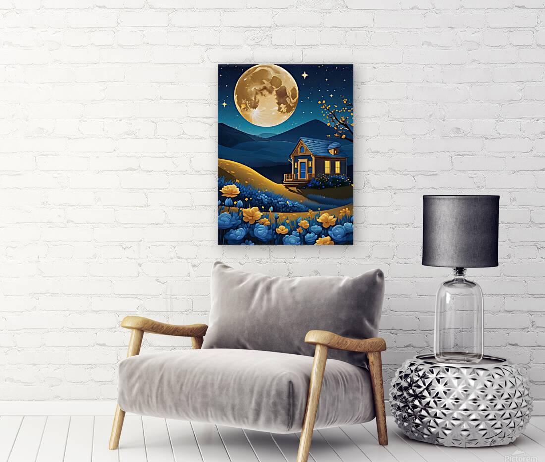 Moonlit Cottage Reproduction