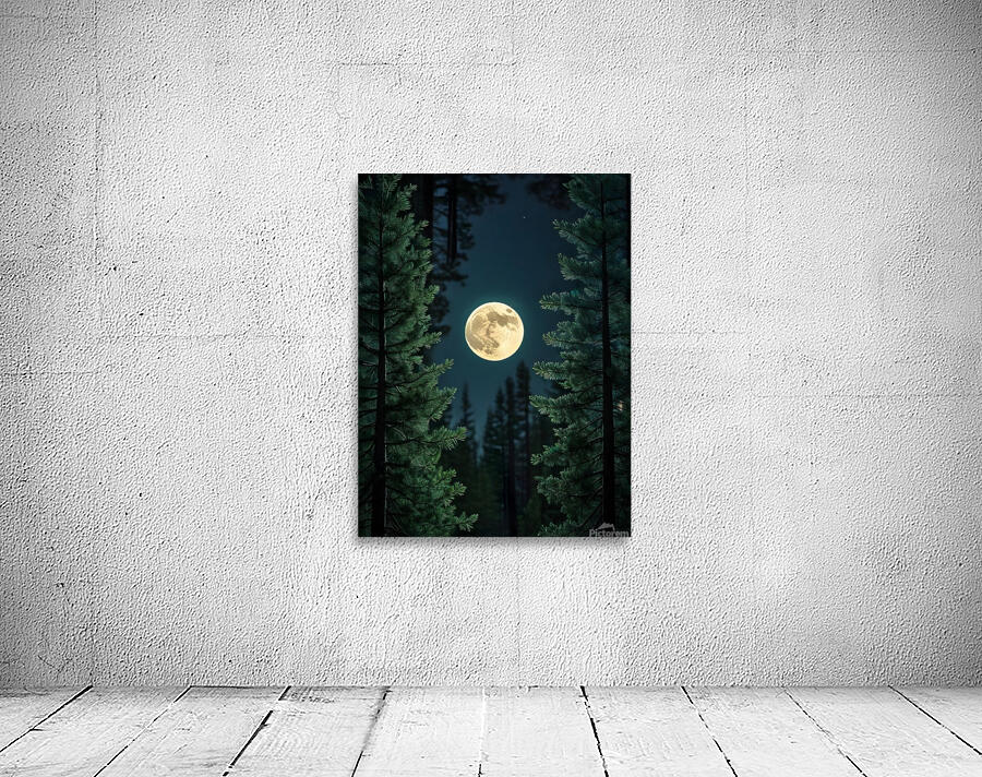 Moonlit Forest Glow Wall Preview