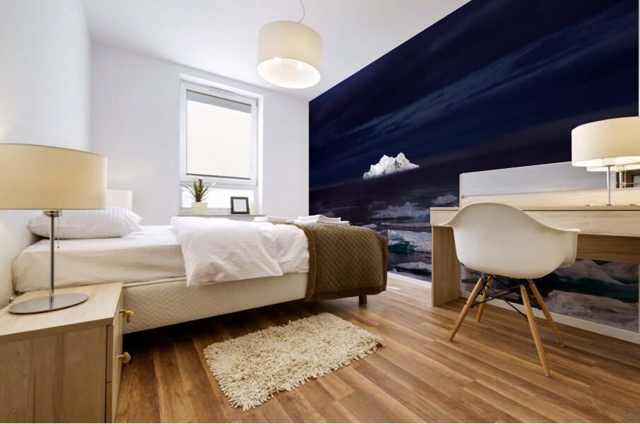 Iceberg in the Midnight Summer Mural print