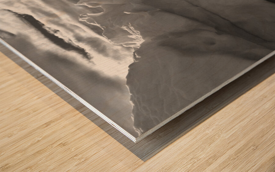 Ice Sculpture Window in Antarctica Impression sur bois