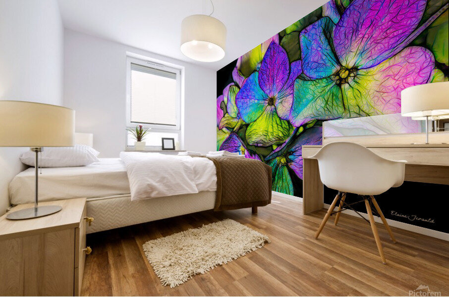 Hydrangea Mural print