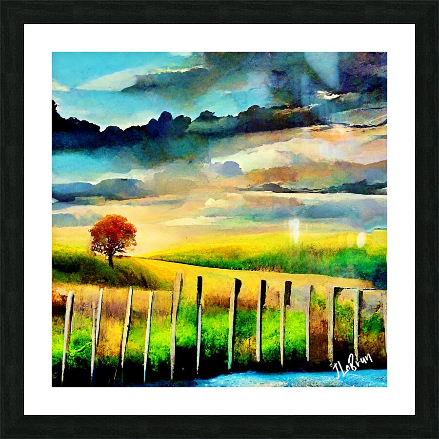 The Calm Pasture Signed Picture Frame print