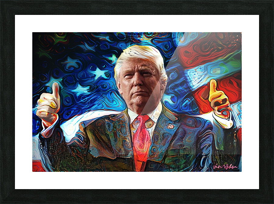 Trump Thumbs Picture Frame print