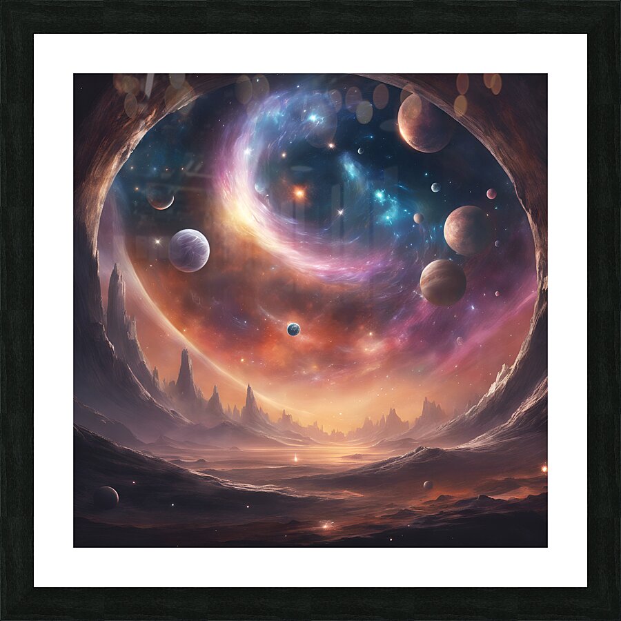 A mural from another world Picture Frame print