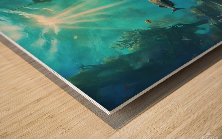 Underwater Dream Wood print
