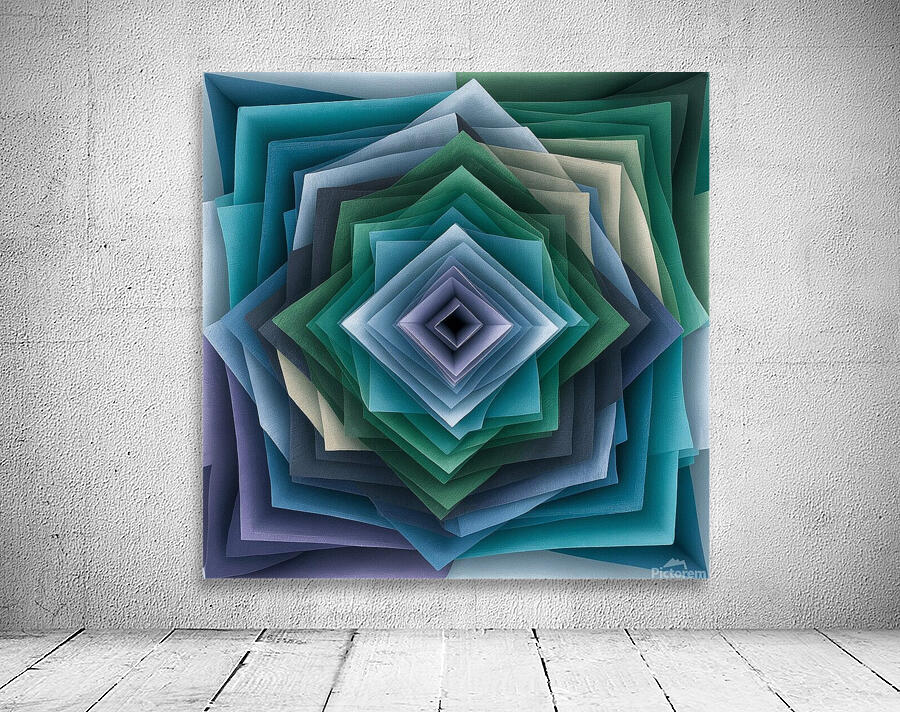 a visually striking and thought provoking artwork Nested squares by ...