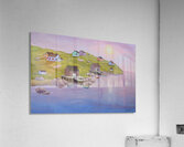 Maritime Village at Dusk  Acrylic Print