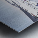 Pond Skating and Hockey Players  Metal print