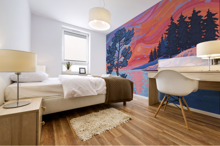 Lone Pine Quiet Inlet Mural print