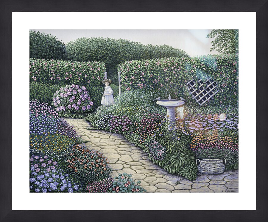 Girl in the Garden  Picture Frame Printing