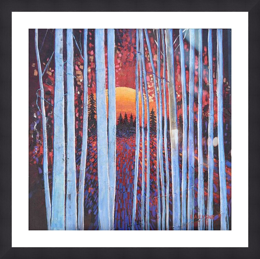  Blue Aspens at Dusk Picture Frame Printing