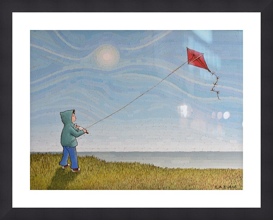 Kite Flyer Picture Frame Printing