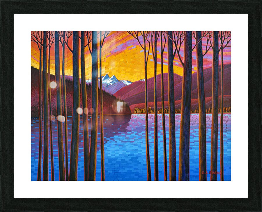 Late Afternoon Capilano Lake Picture Frame Printing