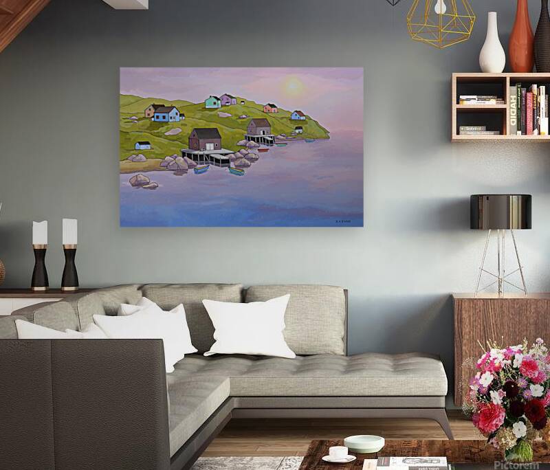 Maritime Village at Dusk  Reproduction