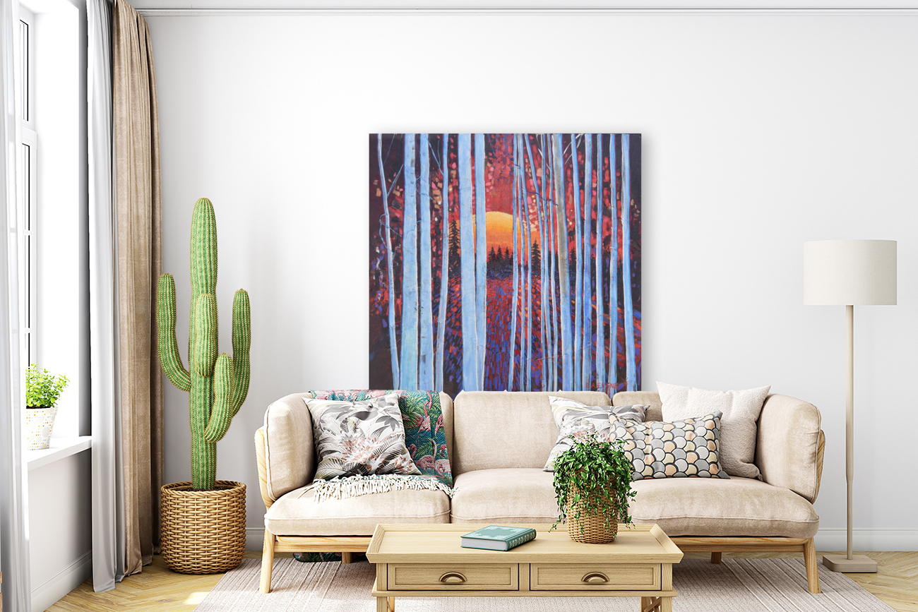  Blue Aspens at Dusk Reproduction