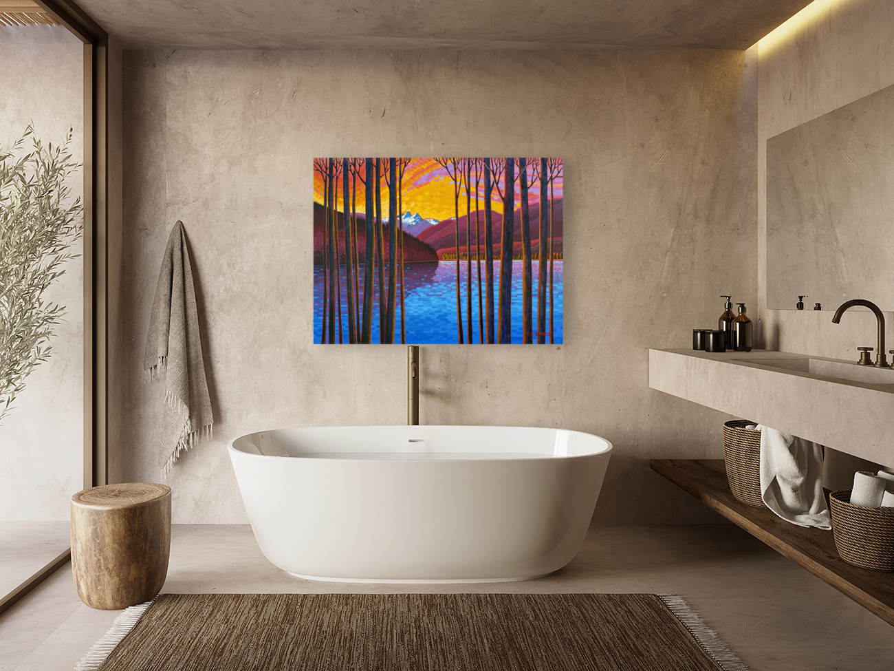 Late Afternoon Capilano Lake Reproduction