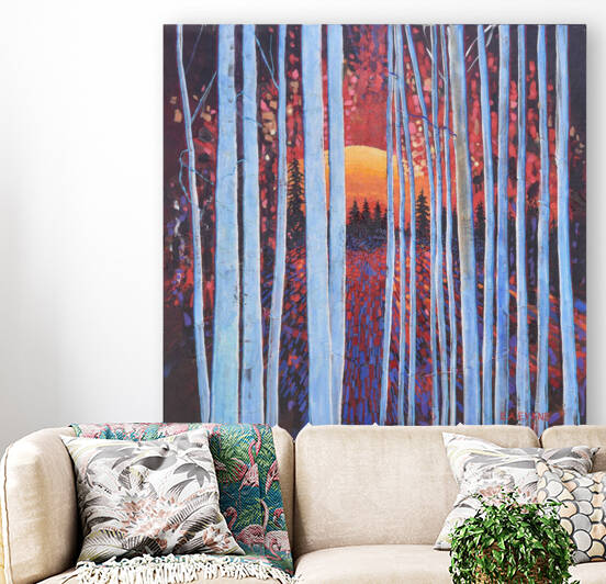  Blue Aspens at Dusk by Elizabeth A Evans
