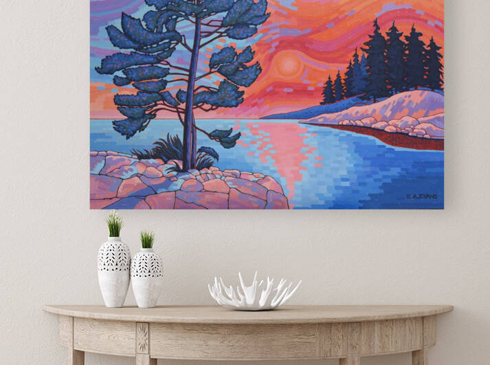 Lone Pine Quiet Inlet by Elizabeth A Evans
