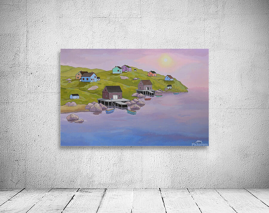 Maritime Village at Dusk  Wall Preview