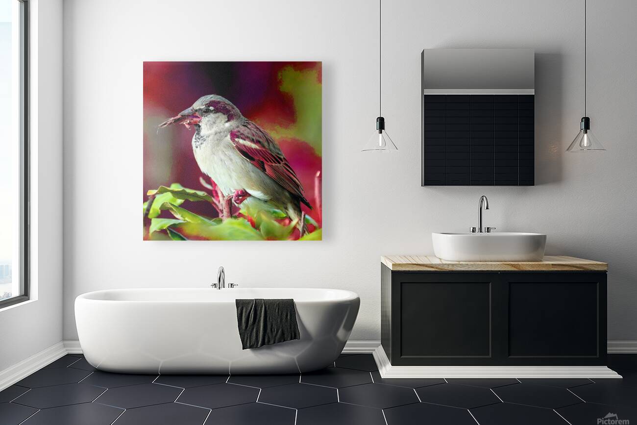 Natures Symphony: A Tapestry of Floral Beauty and Avian Grace Reproduction