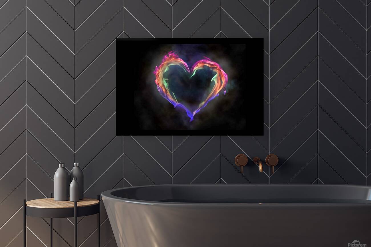 flame artistic heart love Reproduction