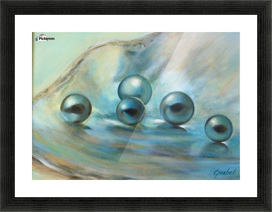Black Pearls Picture Frame print