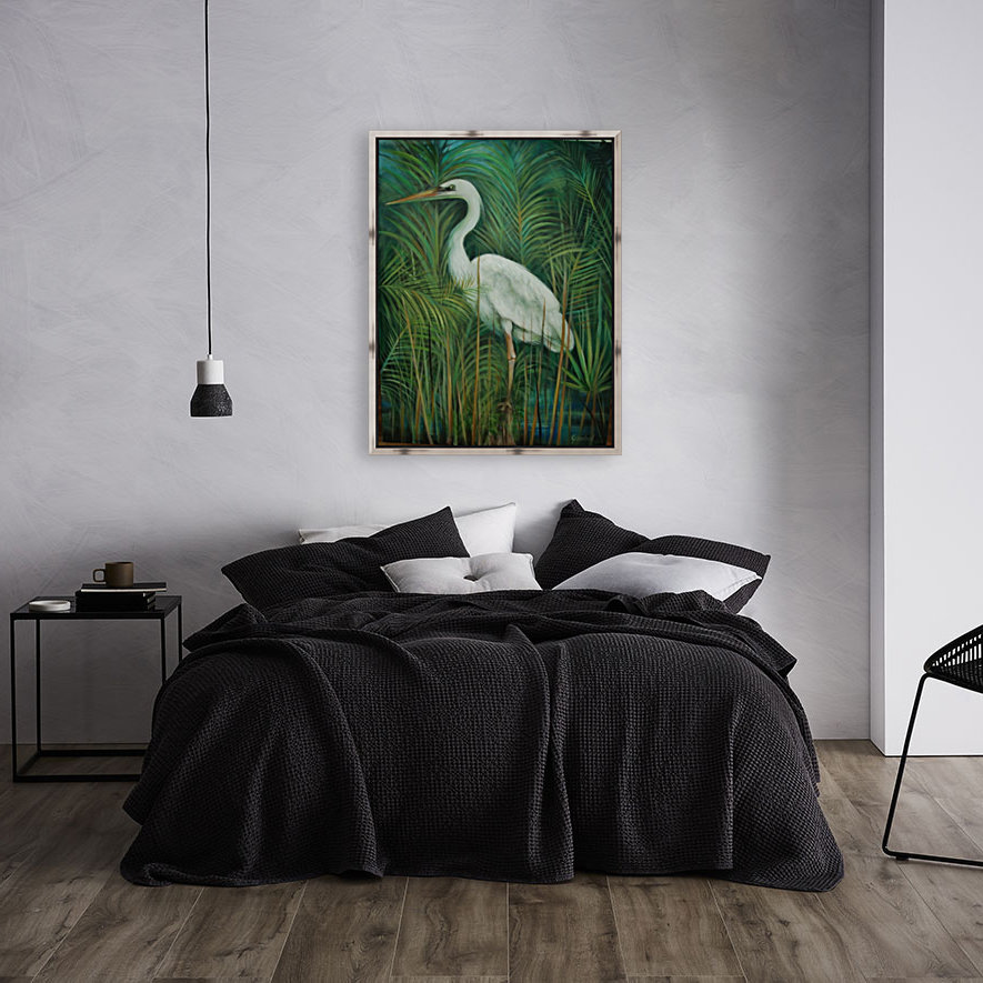 white heron 2 Reproduction