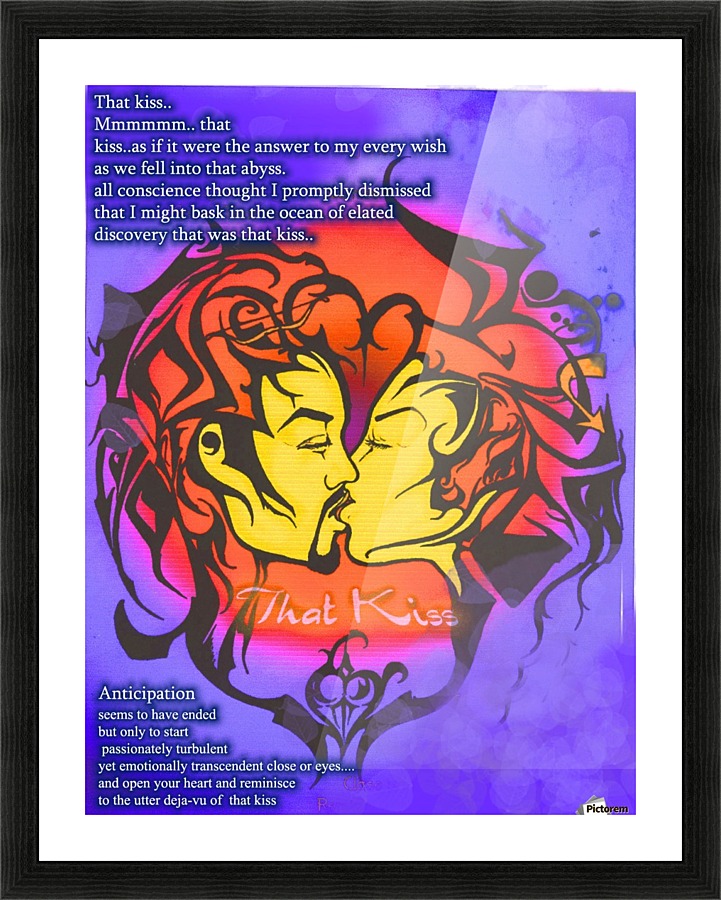 that kiss2 Picture Frame print