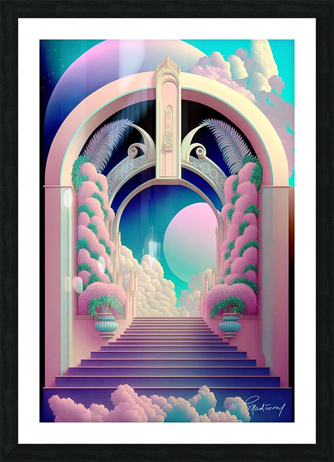 Celestial Stairway Picture Frame print