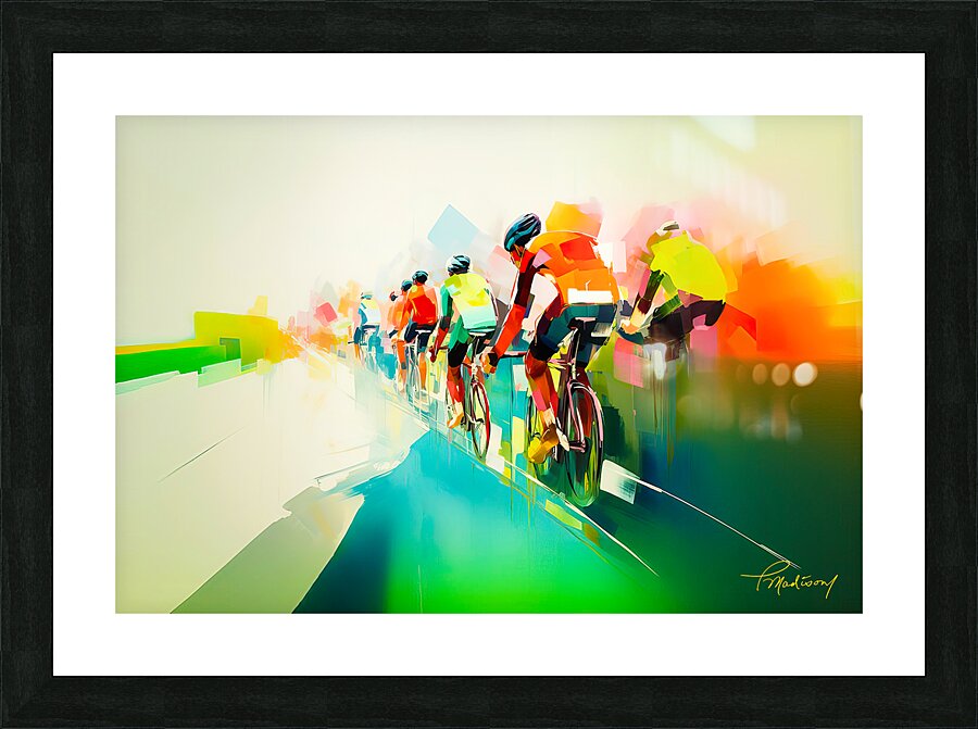 Paceline Picture Frame print