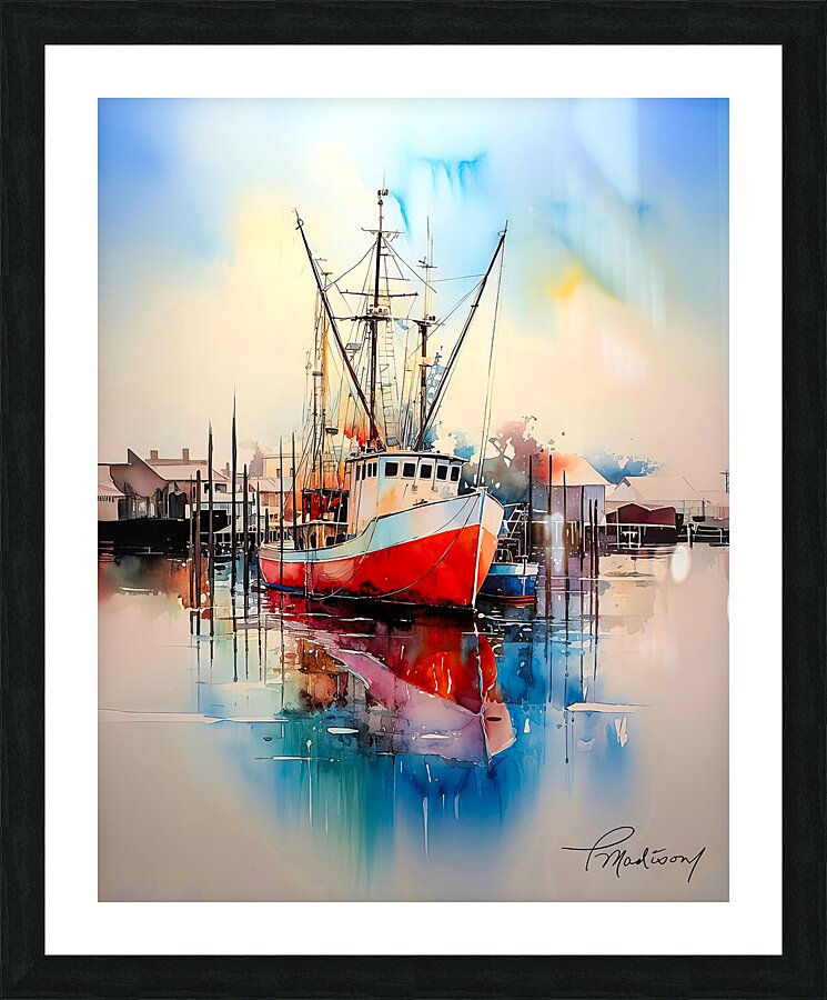 Shrimp Boat Picture Frame print
