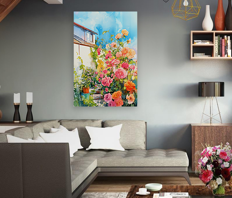 Roses in Bloom Reproduction
