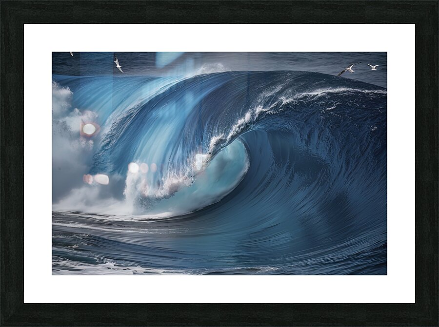 Blue ocean wave 1 Picture Frame print
