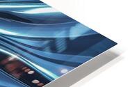 Modern abstract blue background with light multip HD Metal print