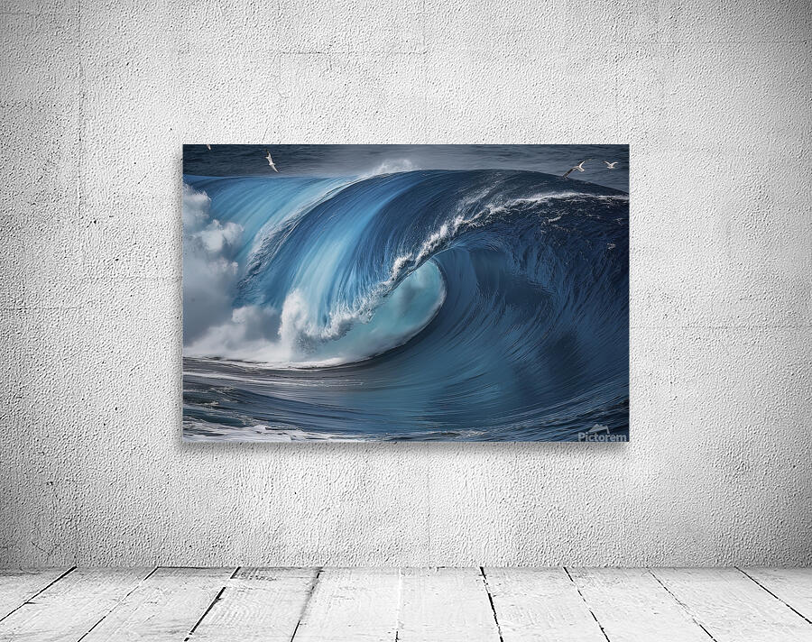 Blue ocean wave 1 Wall Preview