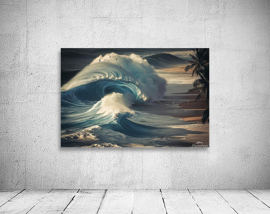 Blue ocean wave 2 Wall Preview