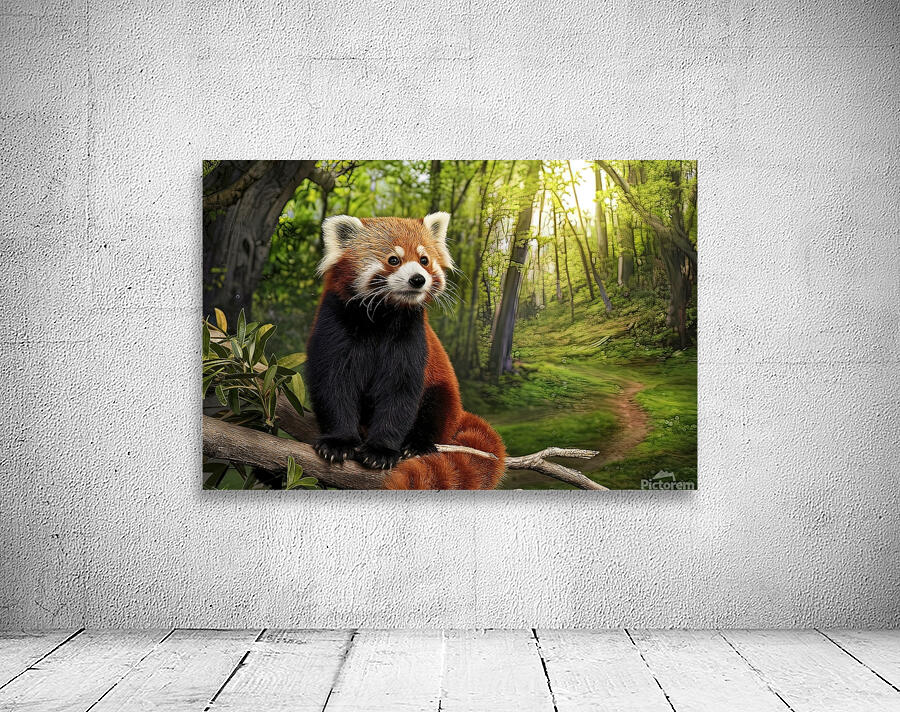 Red panda on the tree Wall Preview