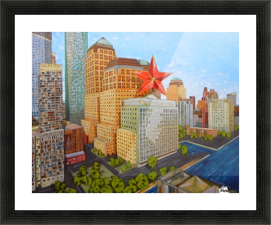 the red star Picture Frame print