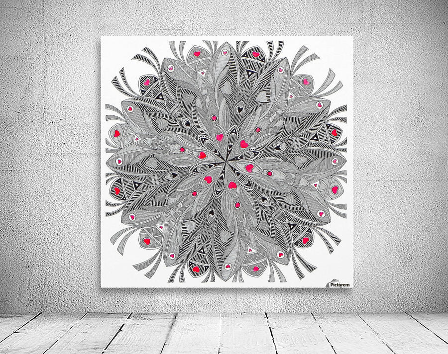 flower of hearts Wall Preview
