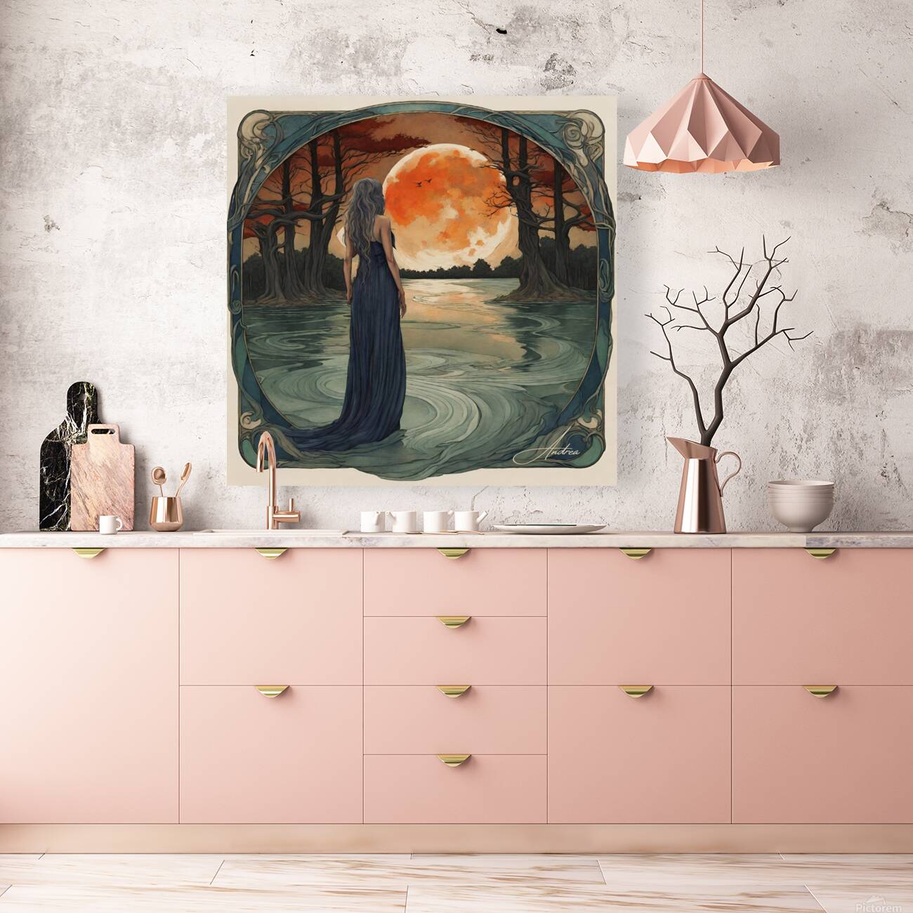Wading with the Moon Reproduction