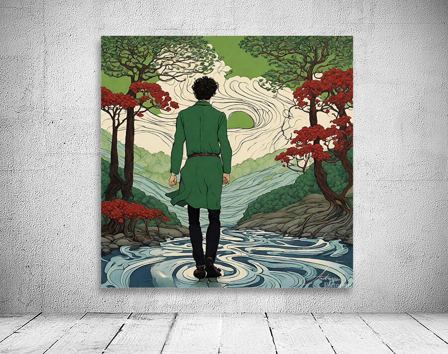 Man In the Swirling River Wall Preview