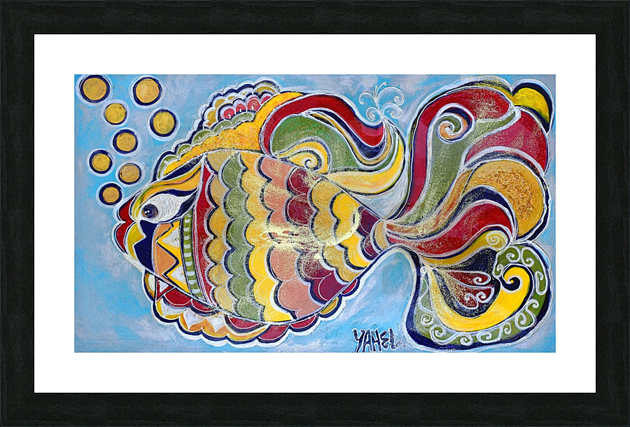 Rasta Fish Picture Frame print