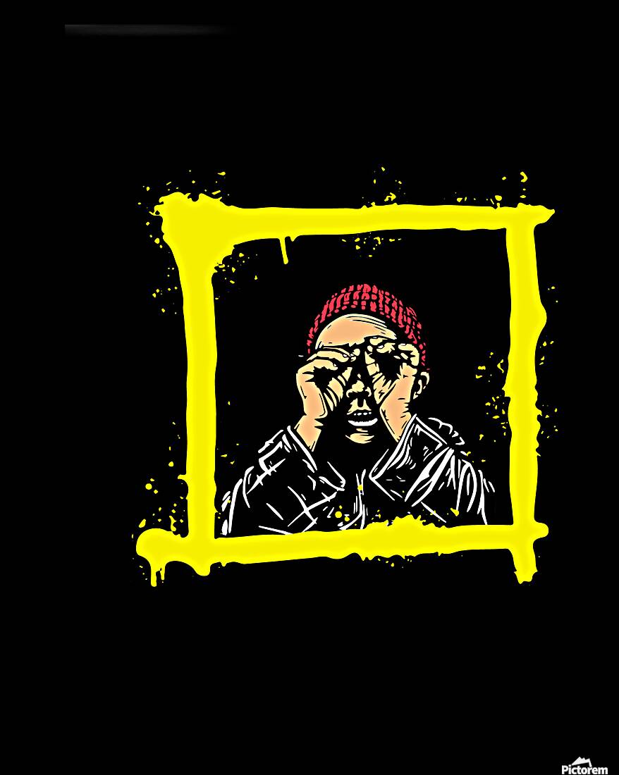 Yellow Brown Red Colorful Graffiti Illustration T Reproduction