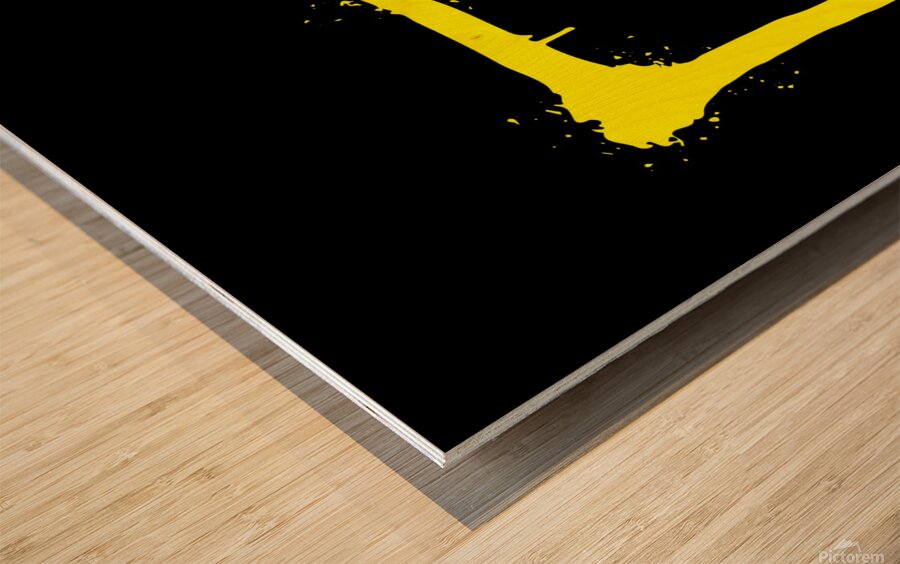 Yellow Brown Red Colorful Graffiti Illustration T Wood print