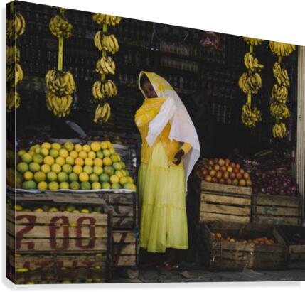 Lady in Yellow Canvas Print