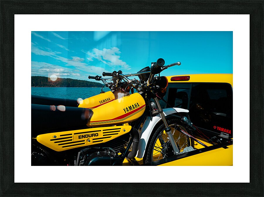 Yellow Moto Picture Frame print