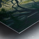 A mysterious and beautiful natural forest Metal print