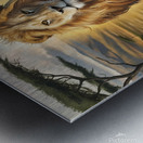 The greatness of the lion: a symbol of power and prestige Metal print