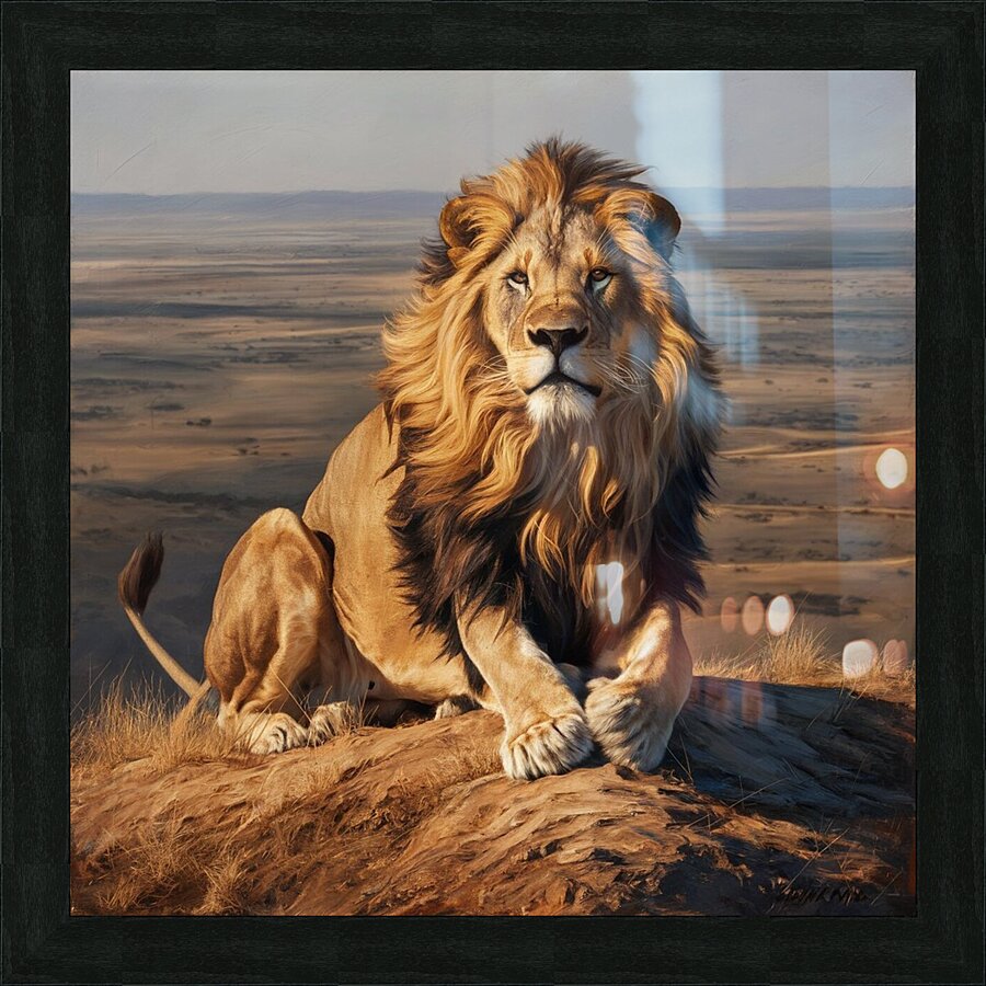 King of the Savannah: The Greatness and Majesty of the Lion  Picture Frame print